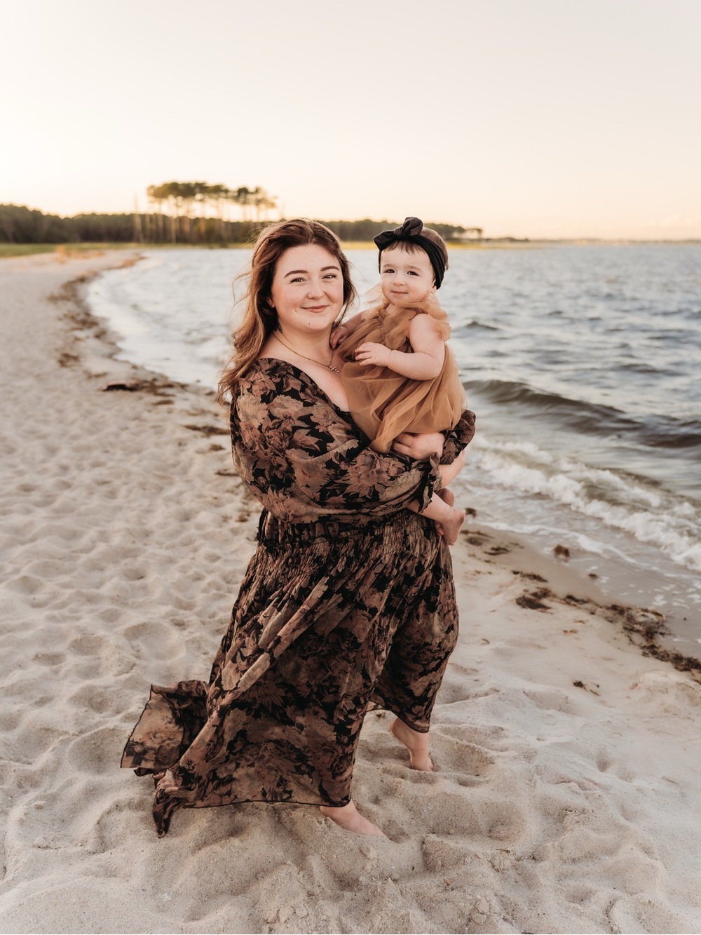 The Worth Collective Blaine Smocked Maxi Dress in Black Floral